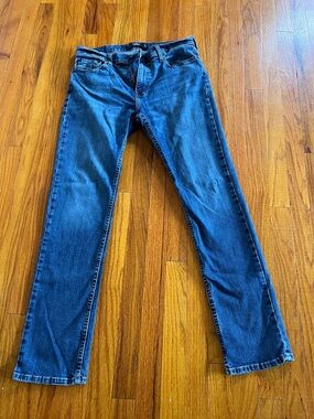 Hollister Men's Dark Blue Straight Jeans